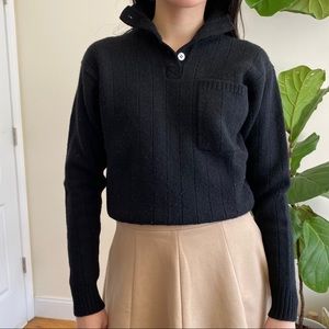 Vintage collared henley pull over sweater size XS